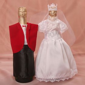украшение для шампанского, модель 4132 ― Интернет-магазин Свадебных платьев Солодко-разом