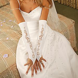 Свадебные перчатки, модель pi0101 ― Интернет-магазин Свадебных платьев Солодко-разом