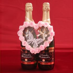 украшение для шампанского, модель 4130 ― Интернет-магазин Свадебных платьев Солодко-разом